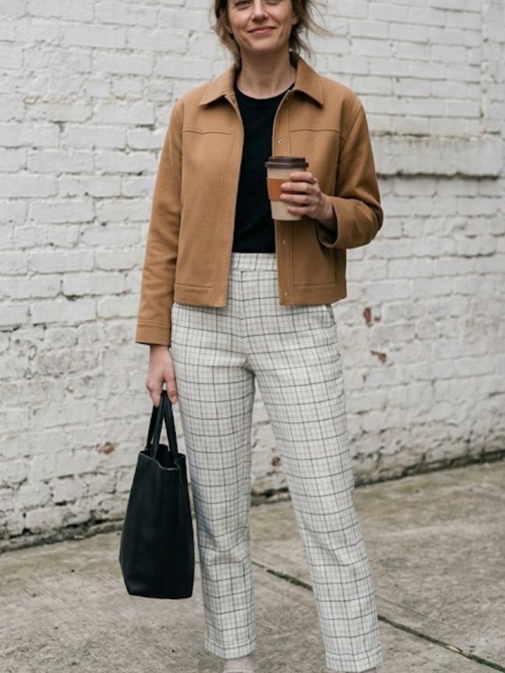 Joie Dicra Plaid Straight Leg Crop Pants Porcelain Size 8 New